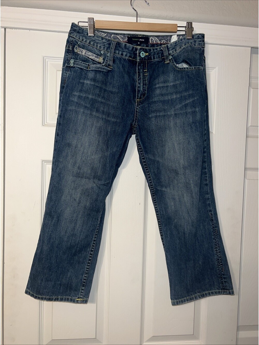 Bossini  Size 30 jeans  dk blue skinny stretchy